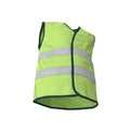 Yellow High Visibility Safety Jacket. Isolated 3D Illustration On White Background Royalty Free Stock Photo