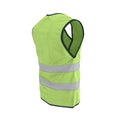 Yellow High Visibility Safety Jacket. Isolated 3D Illustration On White Background Royalty Free Stock Photo