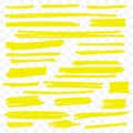 Yellow highlight marker vector brush paint lines