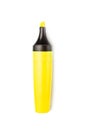 Yellow highlighter isolated over white Royalty Free Stock Photo