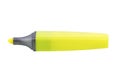 Yellow highlighter over a white background Royalty Free Stock Photo