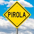 Warning sign for Covid-19 variant PIROLA Royalty Free Stock Photo