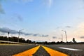 Yellow Highway Stripes Royalty Free Stock Photo