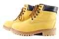 Yellow hiking boots