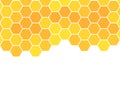 Yellow honeycomb border background