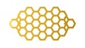 Yellow Honeycomb Hexagon Pattern, vector design Generative AI Royalty Free Stock Photo