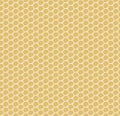 Yellow honeycomb hexagons vector seamless pattern