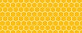 Yellow honeycomb pattern seamless hexagonal background Royalty Free Stock Photo