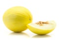 Fresh Honeydew on white Royalty Free Stock Photo