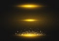 Yellow horizontal lens flares pack.