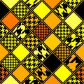 Yellow houndstooths pattern Royalty Free Stock Photo