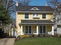 Yellow House with Columned Porch