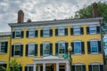 Yellow house in Georgetown, Washington, DC Royalty Free Stock Photo