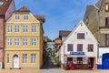 Yellow house and little cafe in Flensburg