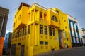 Yellow house in Ponta do Sol, Santo Antao island, Cape Verde