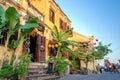 Yellow house on riverside, Hoi An, Vietnam