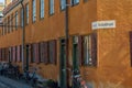 The yellow houses of Nyboder in Copenhagen, Denmark Royalty Free Stock Photo