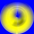 Yellow hypnotic circle, abstract background