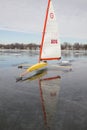 Yellow Ice Boat Royalty Free Stock Photo