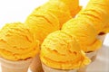 Yellow ice cream cones Royalty Free Stock Photo