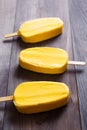 Yellow ice cream Royalty Free Stock Photo
