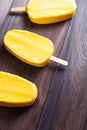 Yellow ice cream Royalty Free Stock Photo