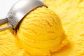 Yellow ice cream Royalty Free Stock Photo