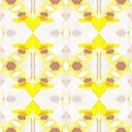 Yellow Ikat Geometric Seamless Pattern