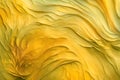 Yellow impasto texture, Hyperrealistic background Royalty Free Stock Photo