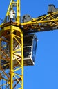 Yellow industrial crane