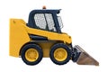 Yellow industrial street tractor for road works with a bucket isolated on a white background Royalty Free Stock Photo