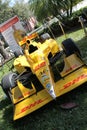 Yellow indycar race car Royalty Free Stock Photo