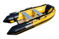 Yellow inflatable boat