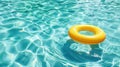 The Yellow Inflatable Ring.AI generated image Royalty Free Stock Photo