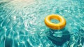 The yellow inflatable ring.AI generated image Royalty Free Stock Photo