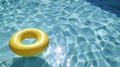 The yellow inflatable ring.AI generated image Royalty Free Stock Photo
