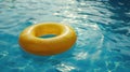 Yellow Inflatable Ring Pool Royalty Free Stock Photo