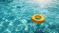 The yellow swim ring.AI generated image Royalty Free Stock Photo