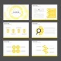 Yellow Infographic elements icon presentation template flat design set for advertising marketing brochure flyer Royalty Free Stock Photo