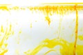 Yellow ink swirling in water, Color drop in water photographed in motion