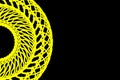 Yellow Interwoven Circular Spirograph Design Royalty Free Stock Photo