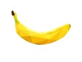 Yellow isolated banana low poly illustration on white background