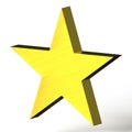 Yellow isomorphic 3D Star Royalty Free Stock Photo