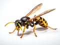 Yellow Jacket Wasp Insect Isolated on White Royalty Free Stock Photo