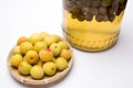 Yellow japanese apricot fruit Royalty Free Stock Photo