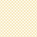 Yellow Japanese scallops seamless pattern