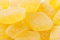 Yellow jelly candies closeup Royalty Free Stock Photo