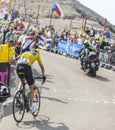 Yellow Jersey on Mont Ventoux - Tour de France 2013 Royalty Free Stock Photo