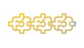 Yellow Jigsaw Puzzle Pieces Connection Vector Art, vector design Generative AI Royalty Free Stock Photo