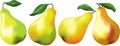 Yellow juicy pears
